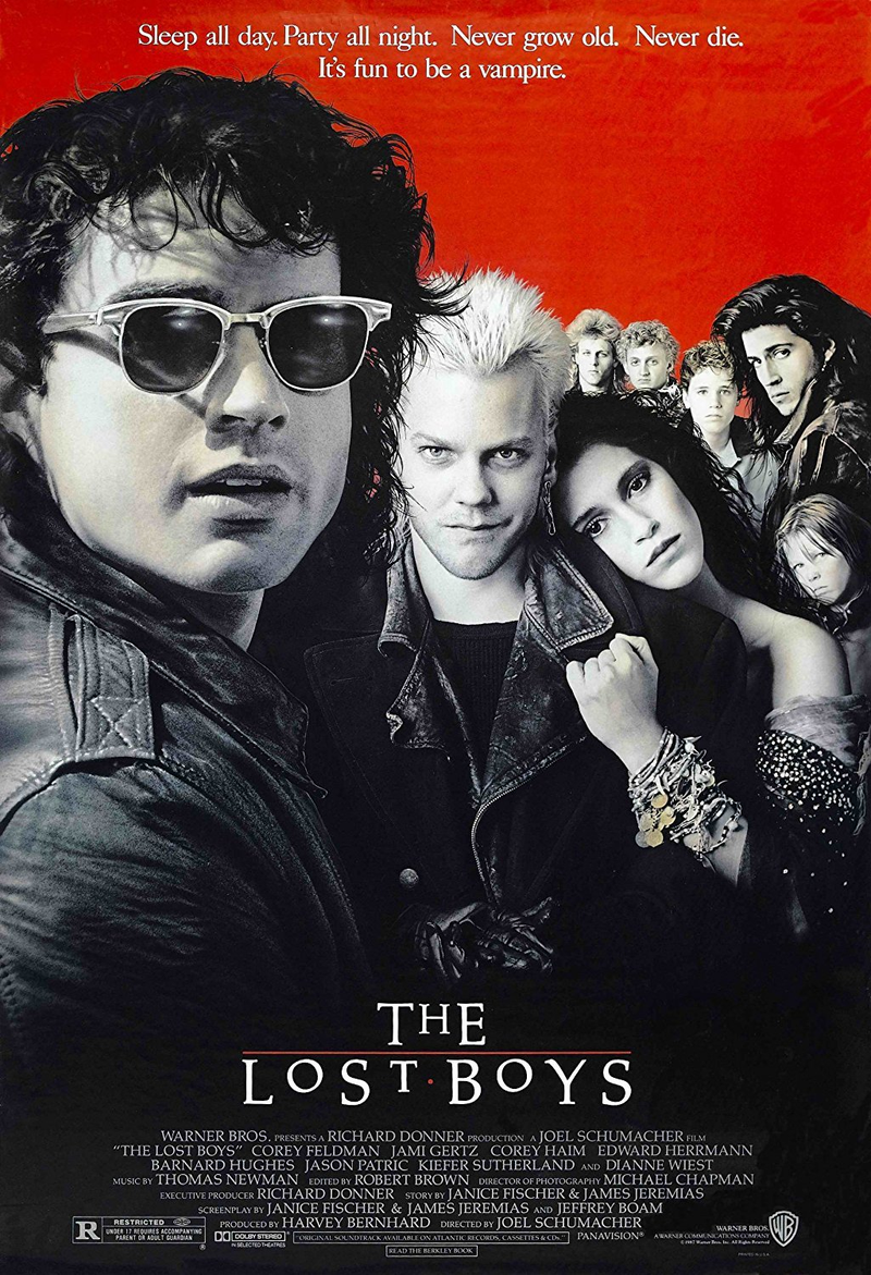 The theatrical one-sheet for The Lost Boys by John Alvin